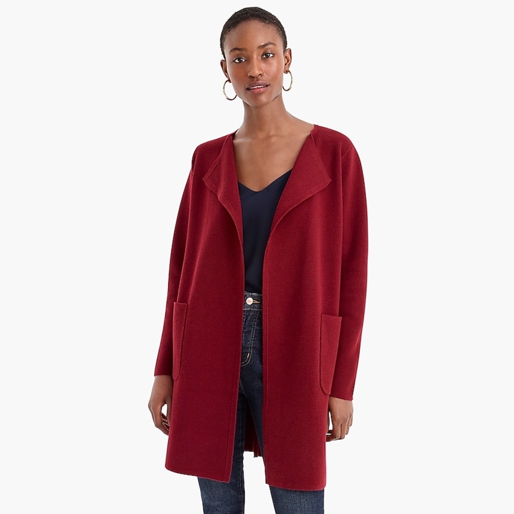 J. CREW Juliette Collarless Sweater-Blazer
